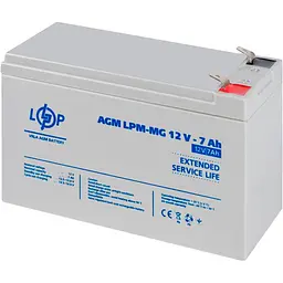 Акумулятор LogicPower AGM-MG 12V [12V/7Ah/84Wh] [6552] [109181] - мініатюра 3