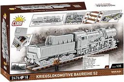 Конструктор Cobi Локомотив Kriegslokomotive Class 52 масштаб 1:35, 2476 деталей (COBI-6281) - мініатюра 2