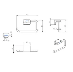 Тримач для туалетного паперу Koer AS-0107-12 золото (KR6183) - мініатюра 7