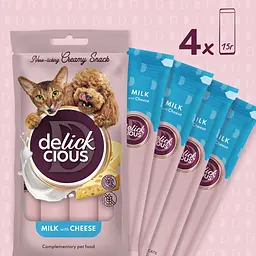 Ласощі для котів та собак Delickcious молоко з сиром (1+1) 120 г - мініатюра 3