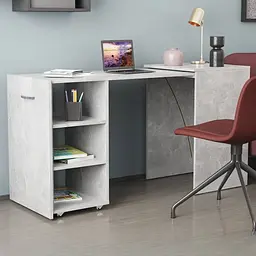 Стіл-тумба трансформер Смарт 1/2 Ferrum-decor 750x1450x600 ДСП Бетон 16 мм (FRD-105080) - мініатюра 5