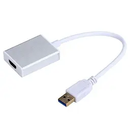Перехідник Dynamode USB 3.0 - HDMI female разрешение 1920*1080 (USB 3.0), 800*600 (USB 2.0), алюминий (USB3.0-HDMI)
