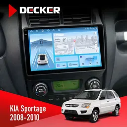 Штатна магнітола KIA Sportage 2008-2010 Climate Decker D9-010 6x128, DSP, 4G, 2K Decker (НФ-00004710)