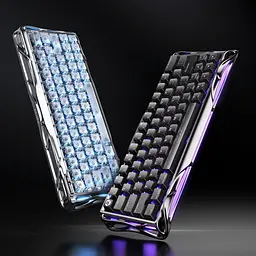 Клавиатура GravaStar Mercury V60 Pro 60 keys Blackcore 8K USB-A RGB Chrome Silver (GSV60PRO_XTAL_SLV) - миниатюра 8