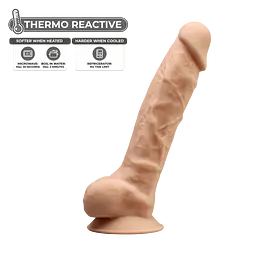 Фалоімітатор Silexd Premium Silicone Dildo Model 1 Size 9 23 см тілесний - мініатюра 2
