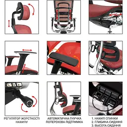 Офісне крісло GT Racer X-802L Black (W-21) [132224] - мініатюра 9