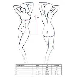 Боді монокіні Passion ADARA BODY S/M, red - мініатюра 3