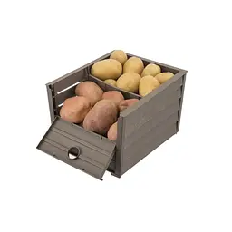Контейнер для зберігання овочів SCORTA BOX, 23,5x28x20h, 9л сіро-бежевий - мініатюра 3