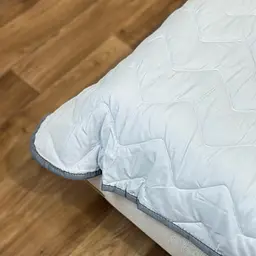 Одеяло двуспальное двустороннее летнее из холофайбера Leri Max 21539 180х210 см графитовое - мініатюра 2