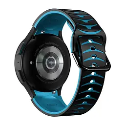 Ремінець для Samsung Galaxy Watch 5 Pro 45mm - чорно-синій ширина кріплення 20мм силікон Watchbands Scales (W35-4WB69551119) - мініатюра 2