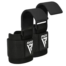 Гаки для тяги на зап'ястя RDX W5 Gym Hook Strap Black Plus (WAN-W5B+)