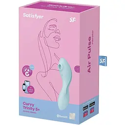 Вакуумний смарт-стимулятор із вібрацією Satisfyer Curvy Trinity 5 (Blue) - мініатюра 7