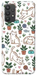 TPU чохол Demsky Cats pattern для Samsung Galaxy A32 (A325F) 4G