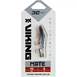 Балансир Viking Fishing Mate Ice Jig 40mm 6g #22 Kingfisher Pink - мініатюра 2