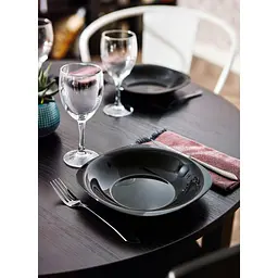 Тарілка Luminarc глибока Carine Black квадратна 21 см (L9818) - мініатюра 2