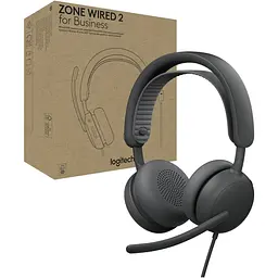 Комп'ютерна гарнітура Logitech Zone Wired 2 for Business USB-A/C Graphite (981-001618) - мініатюра 6