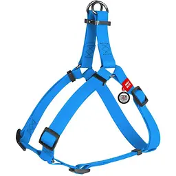 Шлея для собак Waudog Waterproof c QR-паспортом, 40-50х1,5 см, блакитний (27642)