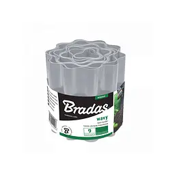 Бордюр хвилястий газонний Bradas 9 м х 15 см світло-сірий OBFLGY 0915