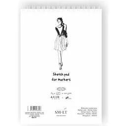 Альбом для маркерів SM-LT Art Authentic на спіралі   А4 100 г/м² 50 акушів білий колір  