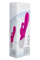 Вібратор-кролик S Pleasures Premium Corabi Rabbit, рожевий, вушка для клітора, 16 режимів, нагрів