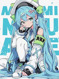 Картина за номерами Вокалоїд Хацуне Міку Vocaloid Hatsune Miku 40х50 см PN V HM 02