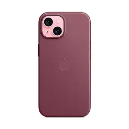 Чехол для Apple iPhone 15 Plus, FineWoven Case with MagSafe, бордовый, защитная накладка из материала FineWoven, противоударный, для iPhone, защита всего корпуса, поддержка беспроводной зарядки и MagSafe, (ARM71979) - мініатюра 4