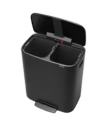 Бак для сміття Brabantia, з педаллю Bo, чорний матовий, 2х30 л (211508) - мініатюра 3