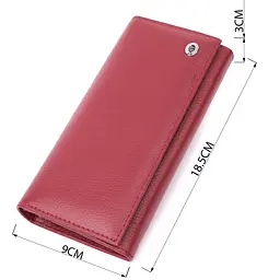 Горизонтальний жіночий гаманець з натуральної шкіри ST Leather 22516 бордовий - мініатюра 3