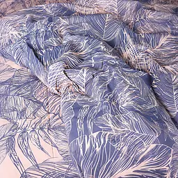 Комплект постільної білизни бязь Mirson Palm Veil 175х210 см рожево-синій (2200013671749) - мініатюра 5