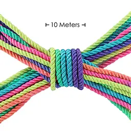 Мотузка для бондажу Ouch! Rope 10 м (райдужний) - мініатюра 3