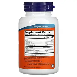 Жирні кислоти NOW Omega-3 Mini Gels, 180 капсул - мініатюра 2