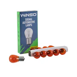 Лампа автомобільна міні WINSO 12V PY21W 21W BAU15s Amber 10шт 713110