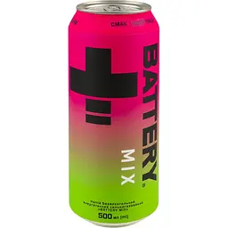 Упаковка енергетичного напою Battery Mix 12 л (0.5 л x 24 шт.) з/б - мініатюра 3
