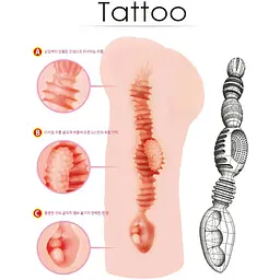 Мастурбатор-вагіна Kokos Tattoo - мініатюра 3