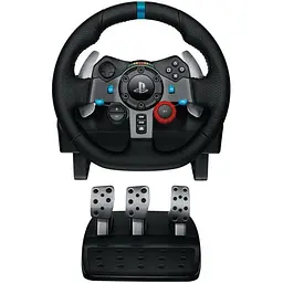 Комплект 4 в 1 Кермо та педалі Logitech G29 Driving Force Racing Wheel + Важіль перемикання передач Logitech G Driving Force Shifter + Дротова гарнітура Logitech ASTRO Gaming A10 Black (PC, Xbox, PS4, PS5) - мініатюра 4