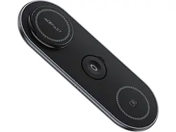 Бездротовий зарядний пристрій Acefast E19 Qi2 Desktop 3-in-1 Black (6974316283096) - мініатюра 2