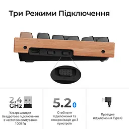 Клавіатура бездротова Keychron K10 HE Magnetic Switch Black RGB (K10H-F1-UA) - мініатюра 10