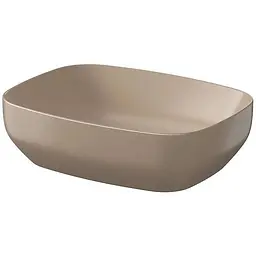 Умивальник на стільницю Cersanit Larga прямокутний 50x38 коричневий матовий K677-063