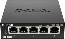 Комутатор D-Link DGS-1005D 5 LAN 10/100/1000Mb