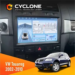 Штатна магнітола Volkswagen Touareg 2002-2010 Cyclone C9-012 4x64, DSP, 4G Cyclone (НФ-00008073)