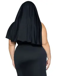Костюм монашки-грішниці Leg Avenue Sultry Sinner 1X-2X, сукня, головний убір, комір - мініатюра 2