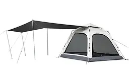 Намет тримісний із тентом для кемпінгу Naturehike Ango L (CNK2550WS010) сірий