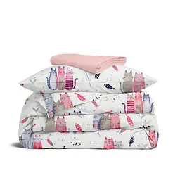 Дитяча постільна білизна в ліжечко PINK CATS CS1 COSAS (4822052452684)