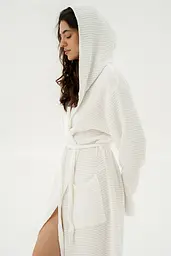 Халат Lotus Home - Rius off white молочний S/M - мініатюра 3