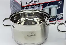 Універсальний набір каструль з кришками Bohmann BH-1902 2 каструлі з нержавіючої сталі - мініатюра 3