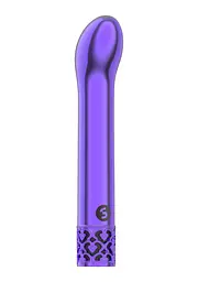 Вібратор Royal Gems Jewel Gunmetal 12 см (фіолетовий) - мініатюра 2