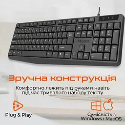 Клавіатура Meetion K200 USB UA Black (MT-K200-A-RUA) - мініатюра 7