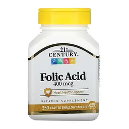 Фолиевая кислота Folic Acid 400 mcg - 250 tabs
