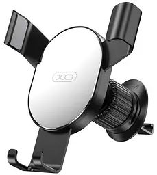 Автотримач XO C126 Mirror face gravity air outlet latch bracket Sliver+Чорний