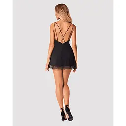 Еротичний комплект Obsessive Bella Rou chemise thong, M/L - мініатюра 4